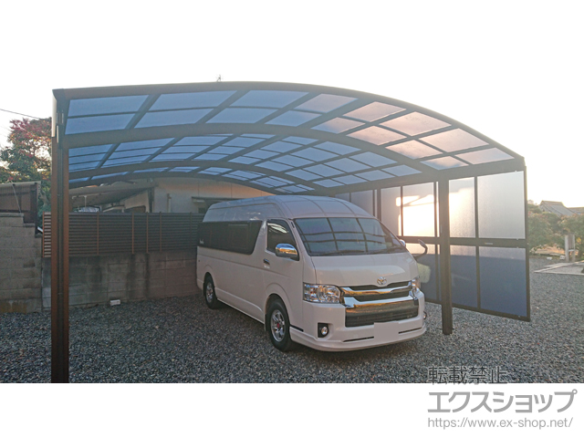 広島県福山市ののカーポート レイナツインポートグラン 延長　積雪〜20cm対応 施工例