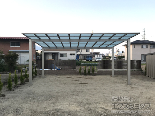 長野県飯田市ののカーポート エフルージュ ツイン 積雪〜20cm対応 施工例