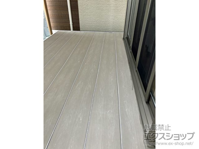 大阪府和泉市ののウッドデッキ ガーデンフロア ラステラ 通常納まり 施工例