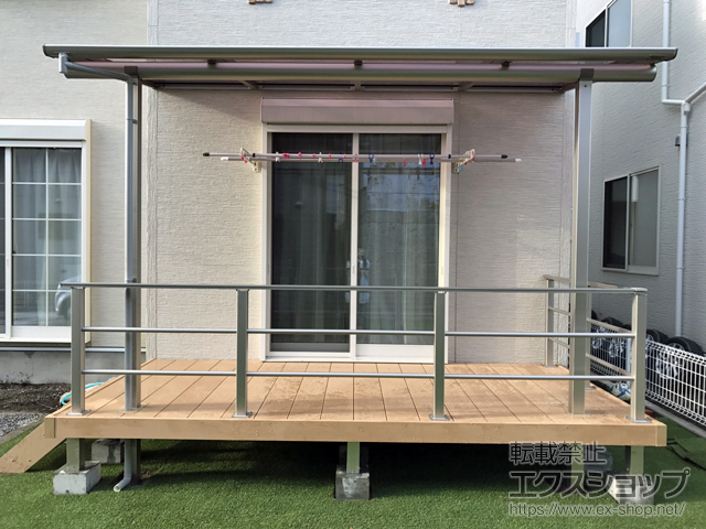 栃木県さくら市ののウッドデッキ リウッドデッキ 200 施工例