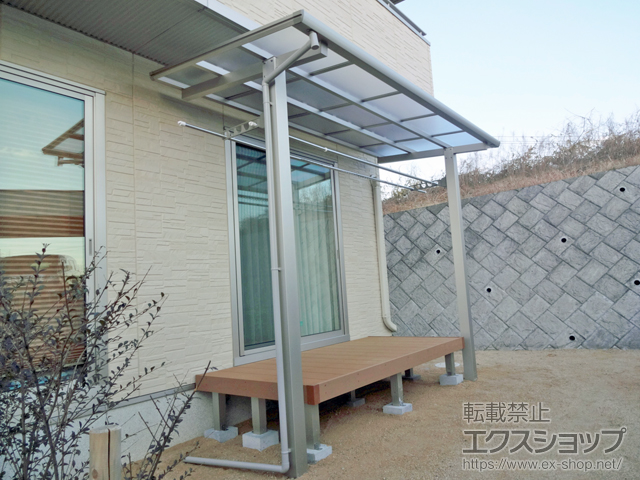 大分県大分市ののテラス屋根 エフルージュグランZERO テラスタイプ 積雪〜20cm対応 施工例