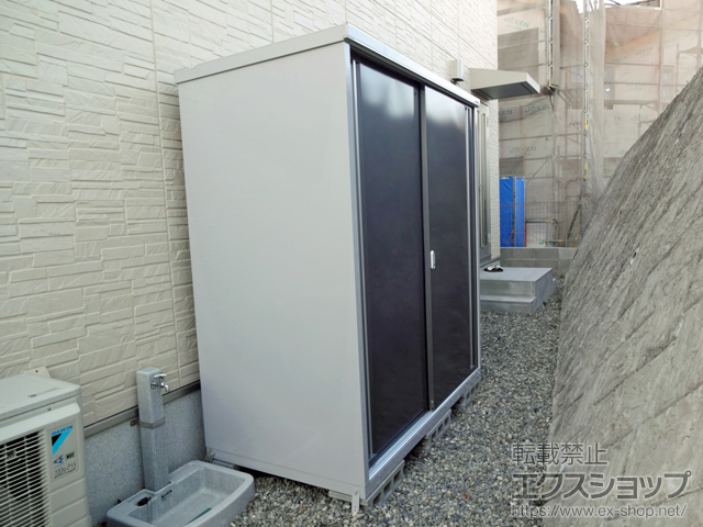 大分県大分市のの物置・屋外倉庫 シンプリー 一般型 1740×905×1903 MJX-179E-P-PG 施工例