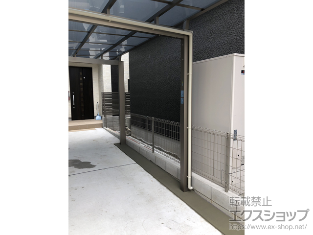 神奈川県横浜市ののカーポート ニューマイリッシュ 逆勾配 前下がり 積雪〜20cm対応 施工例