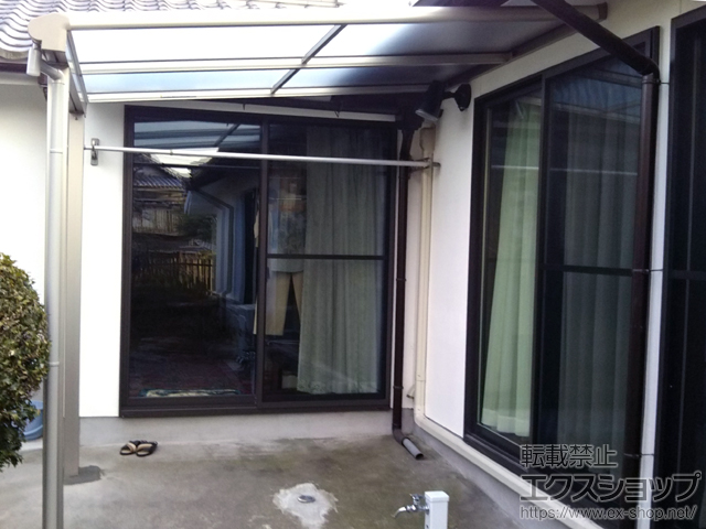 大分県杵築市ののテラス屋根 ヴェクターテラス F型 テラスタイプ 単体 積雪〜20cm対応 施工例