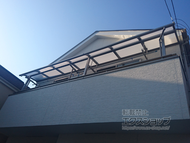 東京都昭島市ののバルコニー・ベランダ屋根 スピーネ R型 屋根タイプ 連棟 積雪〜20cm対応 施工例