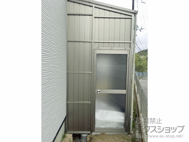 兵庫県神戸市ののストックヤード オイトック パネルタイプ H9尺 両ドア付タイプ 単体 積雪〜20cm対応 施工例