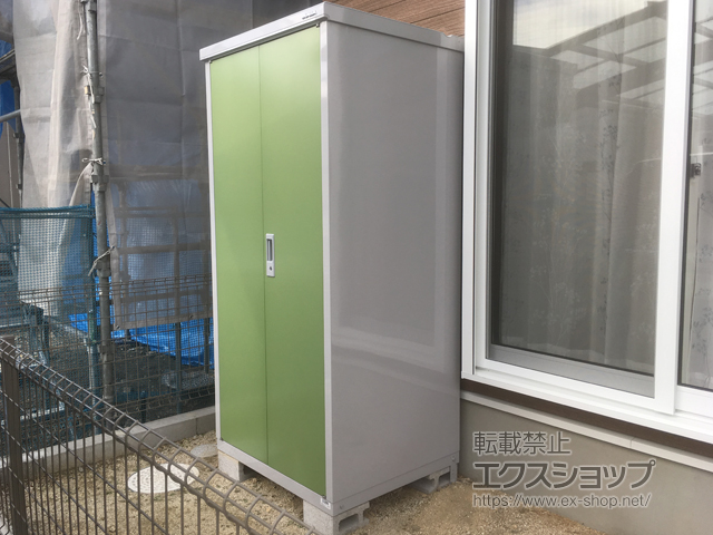 愛知県北名古屋市のの物置・屋外倉庫 アイビーストッカー 900×755×1903 BJX-097E-LG 施工例