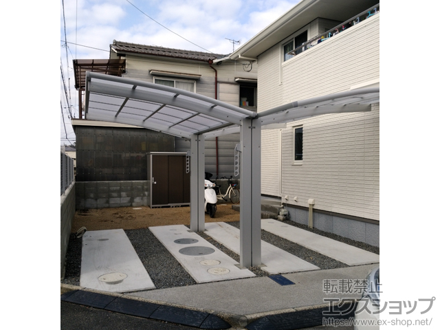 愛媛県松山市ののカーポート レイナポートグラン Y合掌　積雪〜20cm対応 施工例