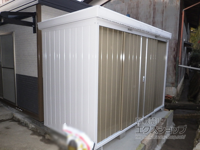京都府京都市のの物置・屋外倉庫 ネクスタ 多雪地型 3050×1370×2075 NXN-45S-MB 施工例
