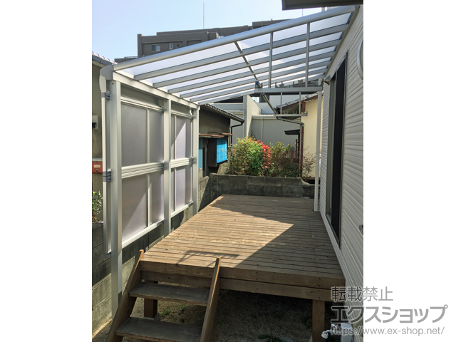 熊本県熊本県熊本市ののテラス屋根 ヴェクターテラス F型 テラスタイプ 単体 積雪〜20cm対応 施工例