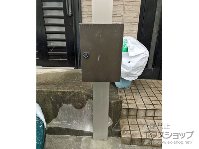 埼玉県草加市のの機能門柱・ポスト シンプレオポストユニット 1型 ＃06 施工例