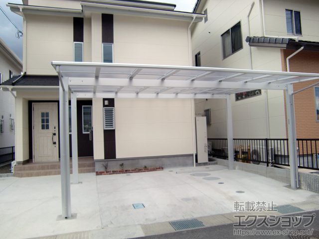 和歌山県紀の川市ののカーポート エフルージュ ツイン 積雪〜20cm対応 施工例