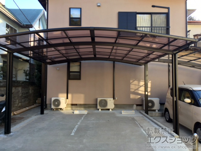 神奈川県足柄下郡真鶴町ののカーポート ネスカR (ラウンドスタイル) ワイド 積雪〜20cm対応 施工例