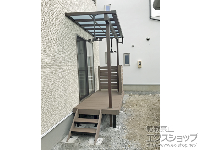 長野県松本市ののテラス屋根 サザンテラス (フレーム仕様) テラスタイプ 単体 積雪〜50cm対応 施工例
