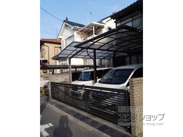 埼玉県さいたま市ののカーポート ネスカR (ラウンドスタイル) 積雪〜20cm対応 施工例