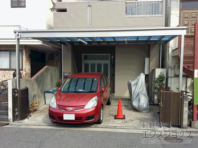 広島県広島市ののテラス屋根 ヴェクターテラス F型 ビッグサイズ 単体 積雪〜20cm対応 施工例