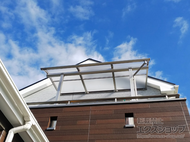 千葉県千葉市ののバルコニー・ベランダ屋根 ヴェクターテラス R型 屋根タイプ 単体 積雪〜20cm対応 施工例