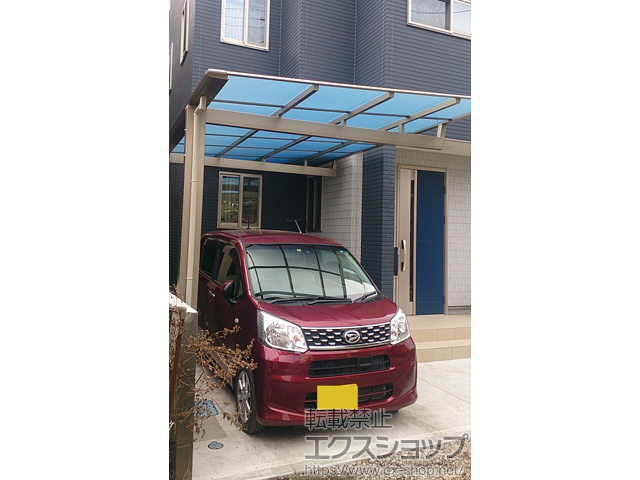 神奈川県大和市ののカーポート ニューマイリッシュ 通常勾配 前上がり 積雪〜20cm対応 施工例