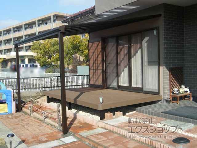 山梨県甲府市ののテラス屋根 ヴェクターテラス F型 テラスタイプ 単体 積雪〜20cm対応 施工例