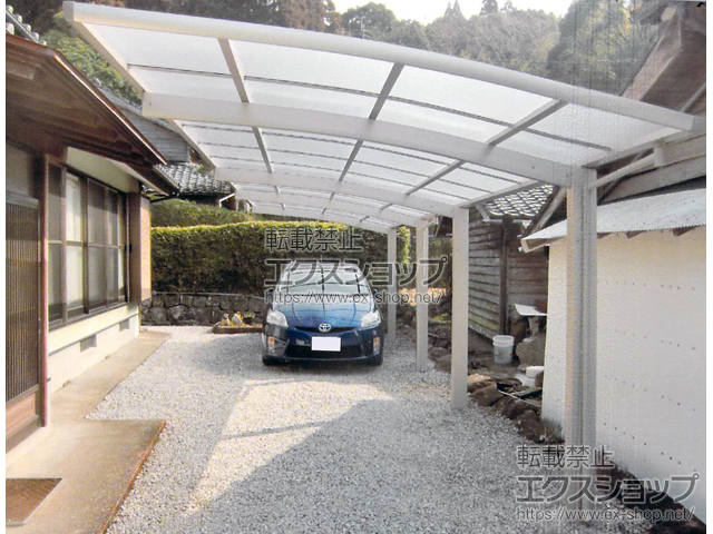 宮崎県日南市ののカーポート レイナポートグラン 縦連棟　積雪〜20cm対応 施工例