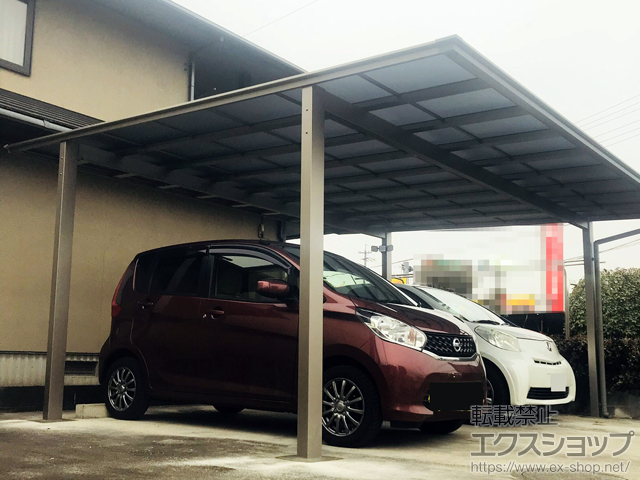 岐阜県多治見市ののカーポート ソリッドポート ワイド 積雪〜20cm対応 施工例