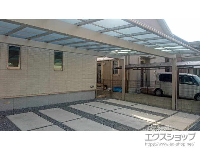 滋賀県近江八幡市ののカーポート エフルージュ トリプル 積雪〜20cm対応 施工例