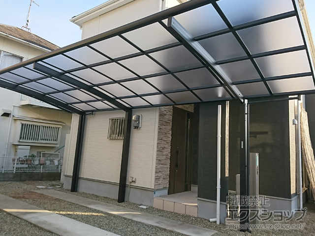 兵庫県神戸市ののカーポート レイナポートグラン 延長　積雪〜20cm対応 施工例