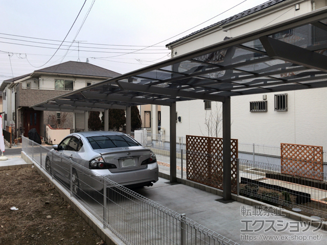 埼玉県北本市ののカーポート ソリッドポート 積雪〜20cm対応 施工例