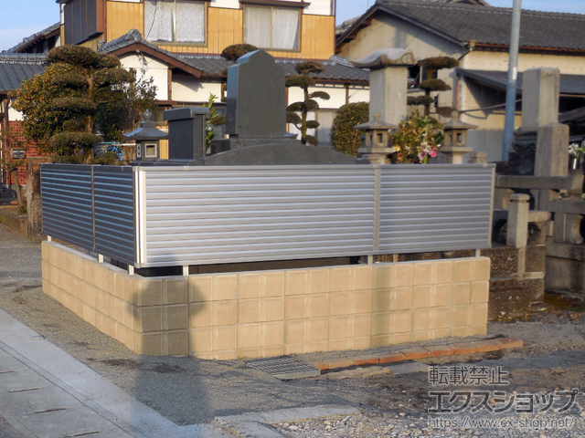 熊本県熊本市ののフェンス・柵 ミエーネフェンス 目隠しルーバータイプ 自由柱施工 施工例