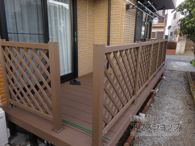 東京都町田市ののウッドデッキ リウッドデッキ 200 L字 施工例