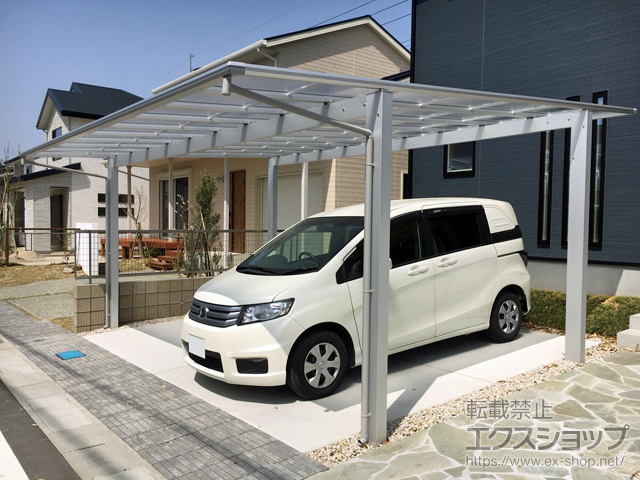 福岡県福津市ののカーポート エフルージュ ツイン 積雪〜20cm対応 施工例
