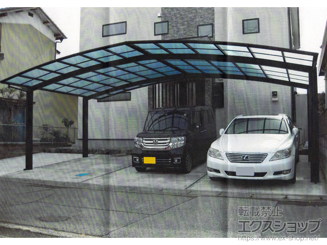静岡県伊豆の国市ののカーポート レイナトリプルポートグラン　積雪〜20cm対応 施工例