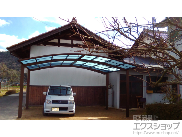 広島県安芸高田市ののカーポート レイナツインポートグラン　積雪〜20cm対応 施工例