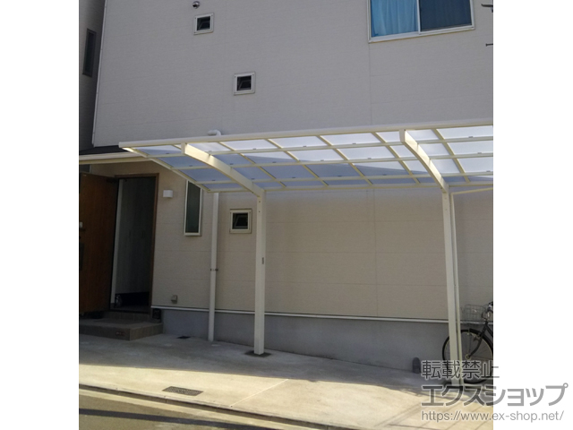 大阪府高槻市ののカーポート ネスカR (ラウンドスタイル) 積雪〜20cm対応 施工例