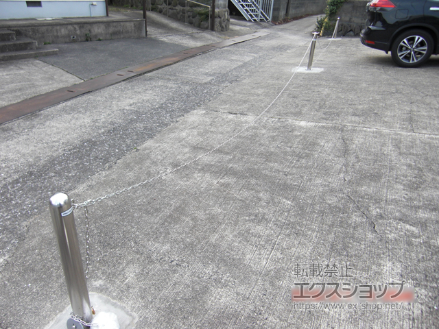 熊本県水俣市ののカーゲート スペースガード（車止め） 施工例