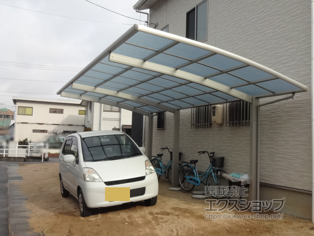 岡山県岡山市ののカーポート レイナポートグラン 延長　積雪〜20cm対応 施工例