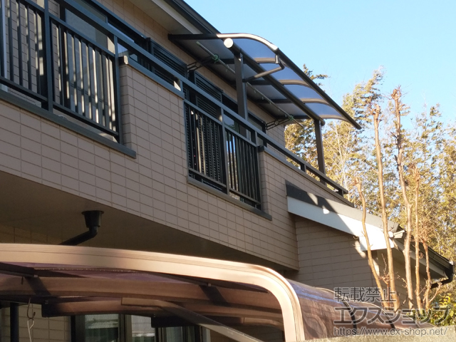 千葉県千葉市ののバルコニー・ベランダ屋根 プレシオステラス R型 屋根タイプ 単体 積雪〜20cm対応 施工例