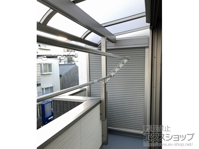 大阪府門真市ののバルコニー・ベランダ屋根 スピーネ R型 屋根タイプ 単体 積雪〜20cm対応 施工例