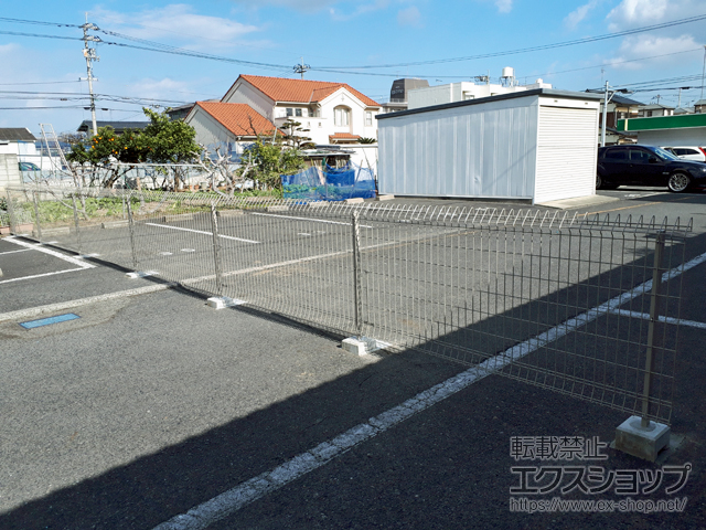 香川県高松市ののフェンス・柵 メッシュフェンスG10-R 自在柱 施工例