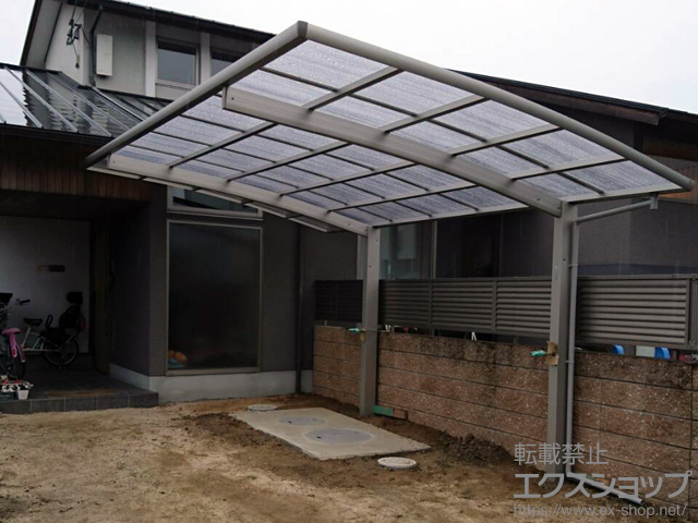 岡山県岡山市ののカーポート レイナポートグラン　積雪〜20cm対応 施工例