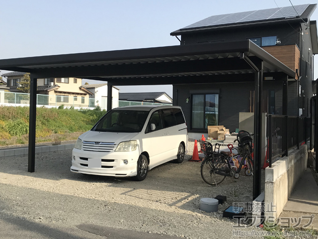 岐阜県大垣市ののカーポート レオンポートneo 2台用 積雪〜50cm対応 施工例