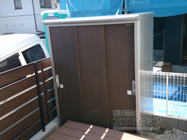 神奈川県藤沢市のの物置・屋外倉庫 エスモ 一般型 1497×900×1959 ESE-1509A-DW 施工例