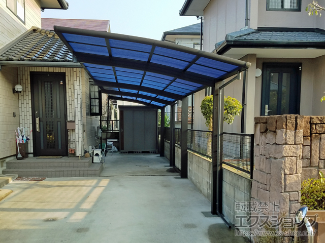 長崎県佐世保市ののカーポート レイナポートグラン 縦連棟　積雪〜20cm対応 施工例