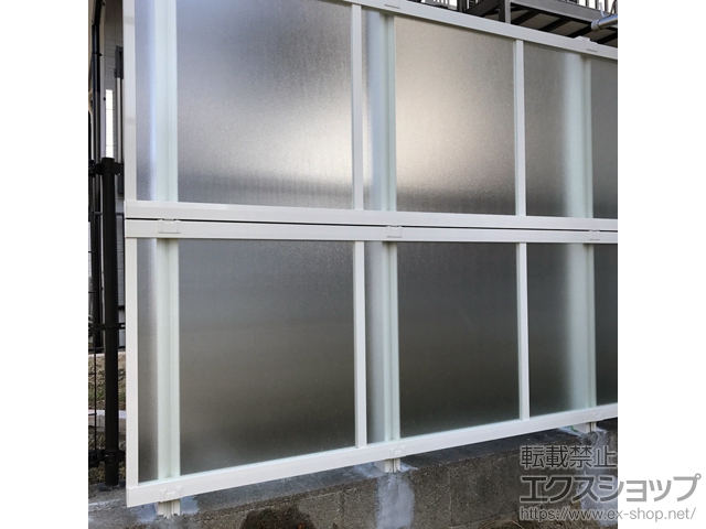 三重県桑名市ののフェンス・柵 ライシスフェンスP型 多段柱支柱 施工例