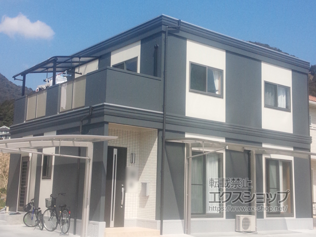 山口県山口市ののバルコニー・ベランダ屋根 ヴェクターテラス R型 屋根タイプ 単体 積雪〜20cm対応 施工例