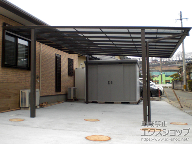 熊本県菊池郡大津町ののカーポート ソリッドポート ワイド 積雪〜20cm対応 施工例