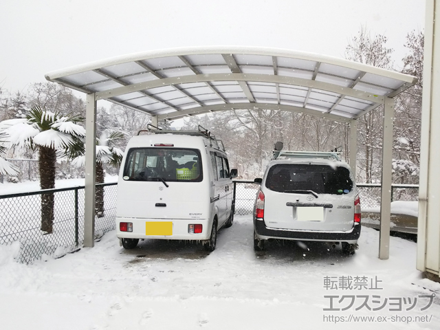 宮城県栗原市ののカーポート レイナツインポートグラン　積雪〜20cm対応 施工例