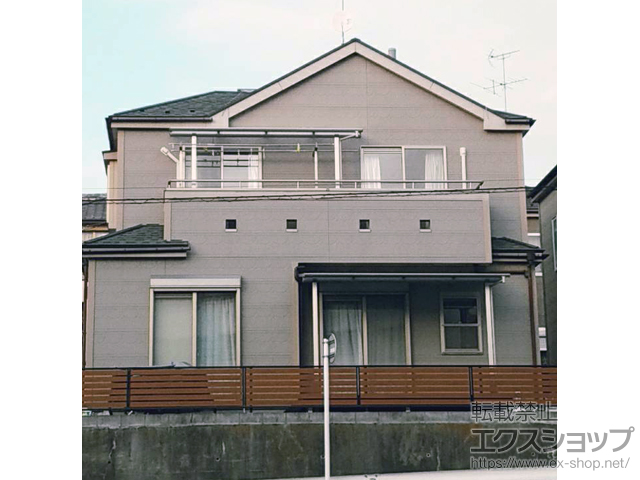 埼玉県さいたま市ののフェンス・柵 モクアルフェンス 横板タイプ 自由柱施工 施工例