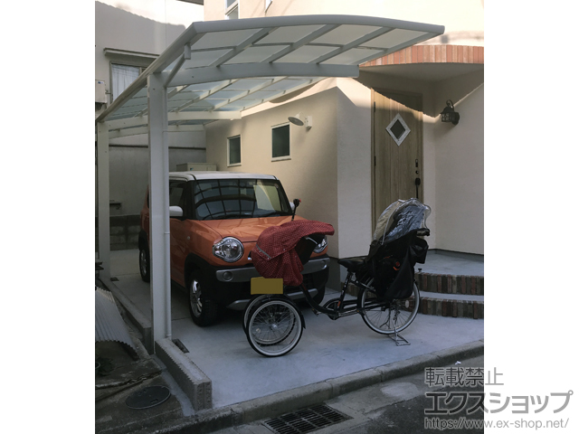 大阪府八尾市ののカーポート レイナポートグラン 延長　積雪〜20cm対応 施工例