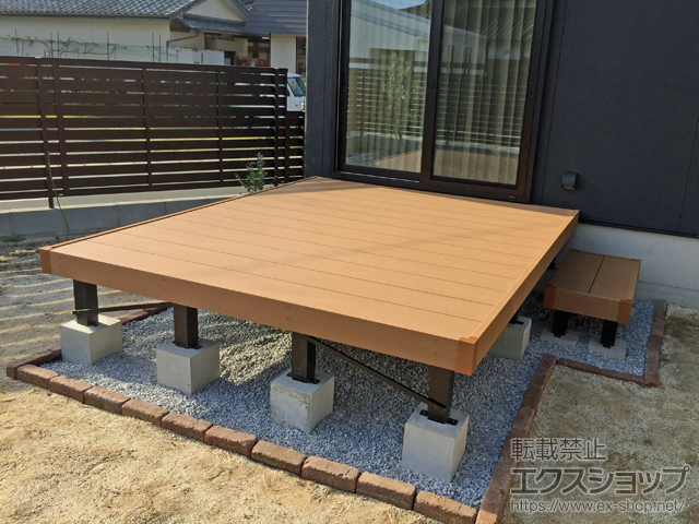 熊本県合志市ののウッドデッキ リウッドデッキ 200 施工例